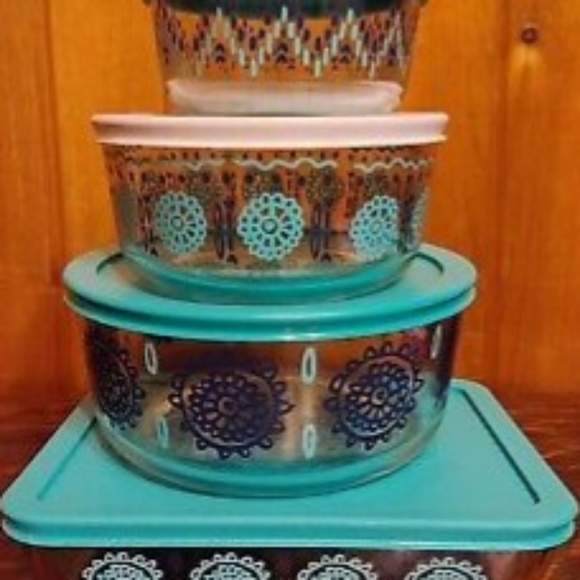 Pyrex Kitchen Pyrex Simply Store Decorated Glass Food Storage